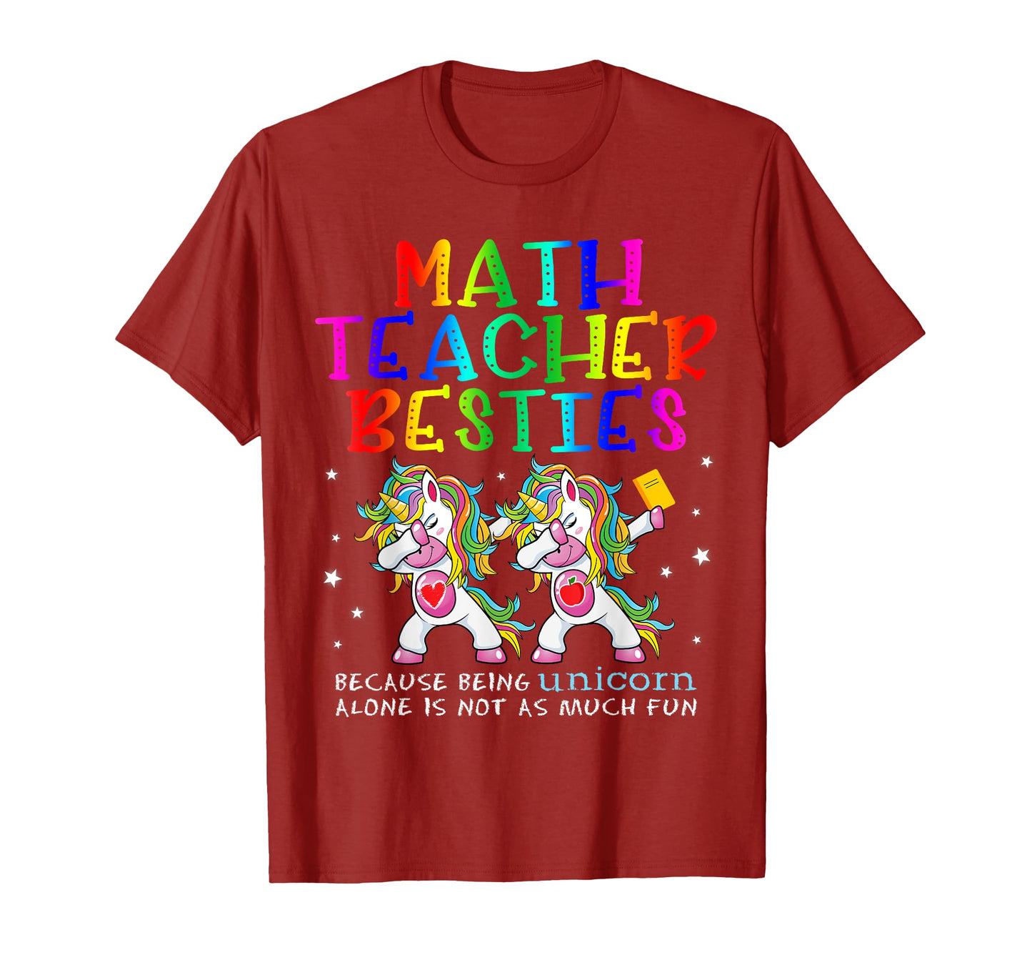 Math Teacher Besties Teacher's Day Best Friend T-Shirt for Men Women