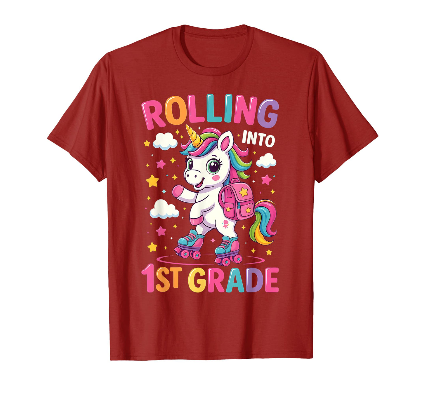 1st Grade Back To School Cute Unicorn First Day First Grade T-Shirt