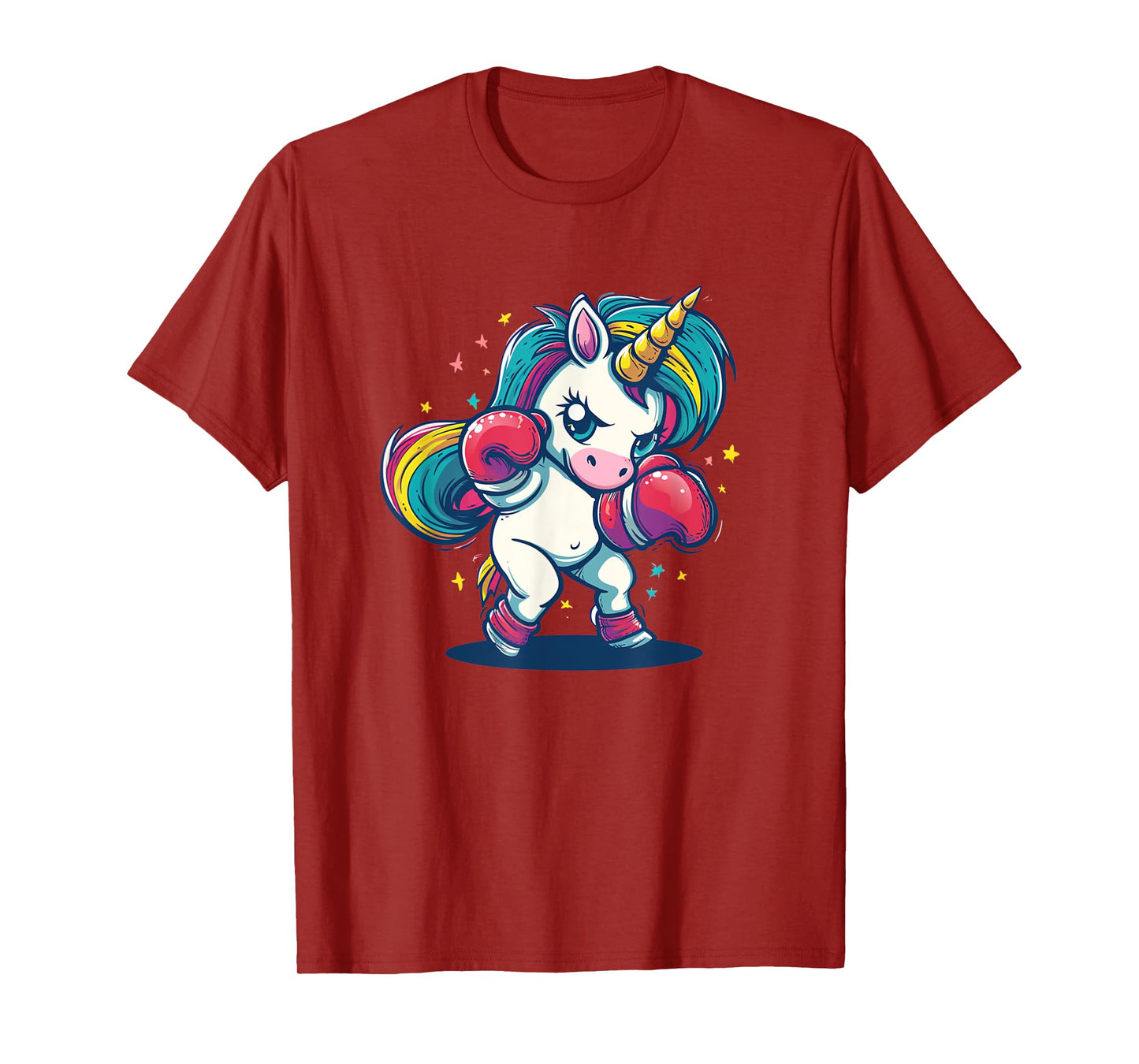 Cute girly unicorn with boxing gloves T-Shirt