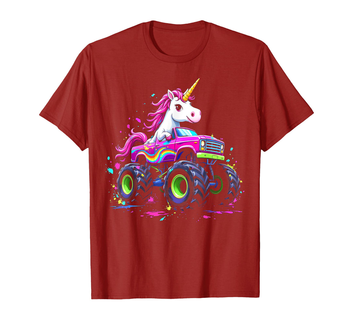Monster Truck Unicorn Birthday Party Monster Truck Girl T-Shirt