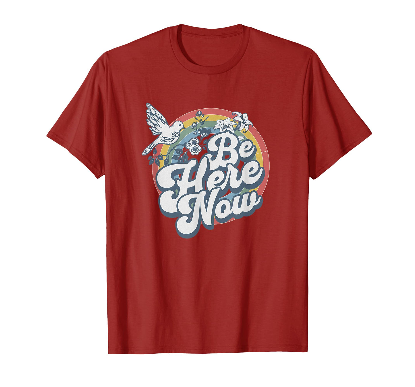 Be Here Now Retro Vintage Spiritual Mindfulness T-Shirt