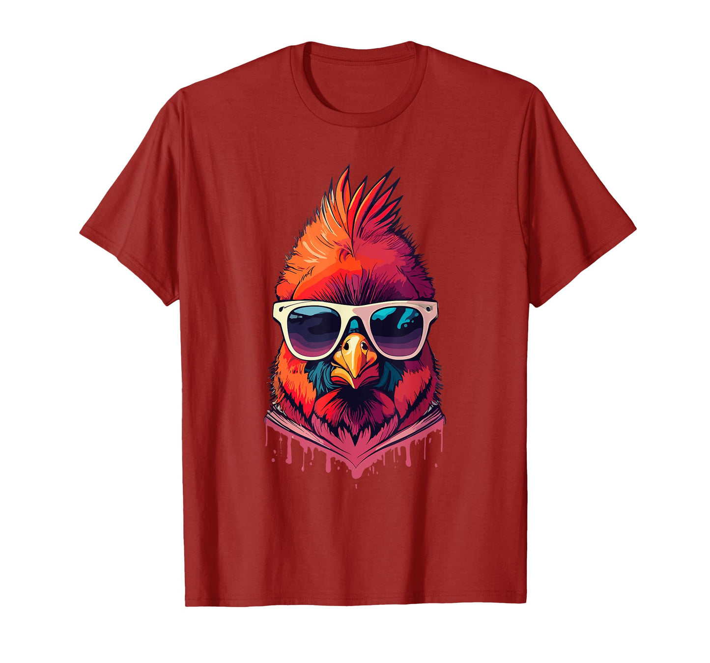 Funny Cardinal Bird Sunglasses Bird Watching Lover Print Art T-Shirt