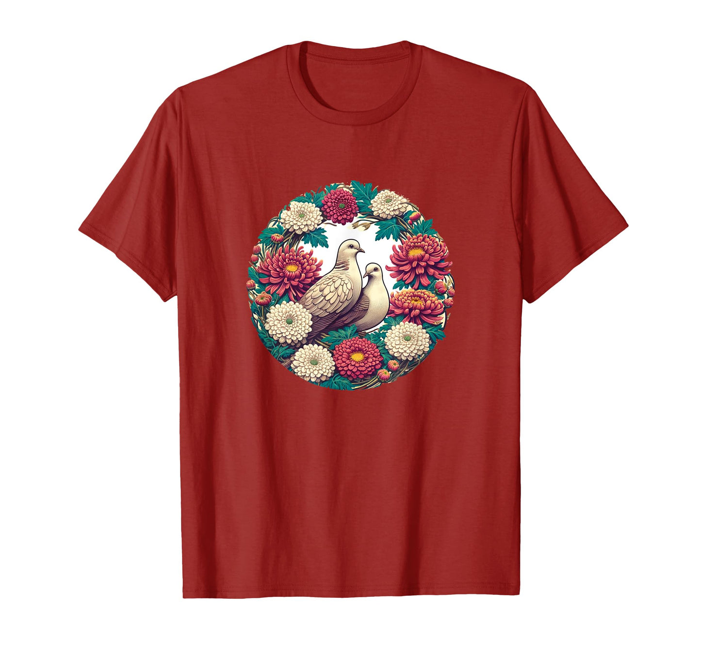 Mourning Doves Art Beautiful Bird Love T-Shirt