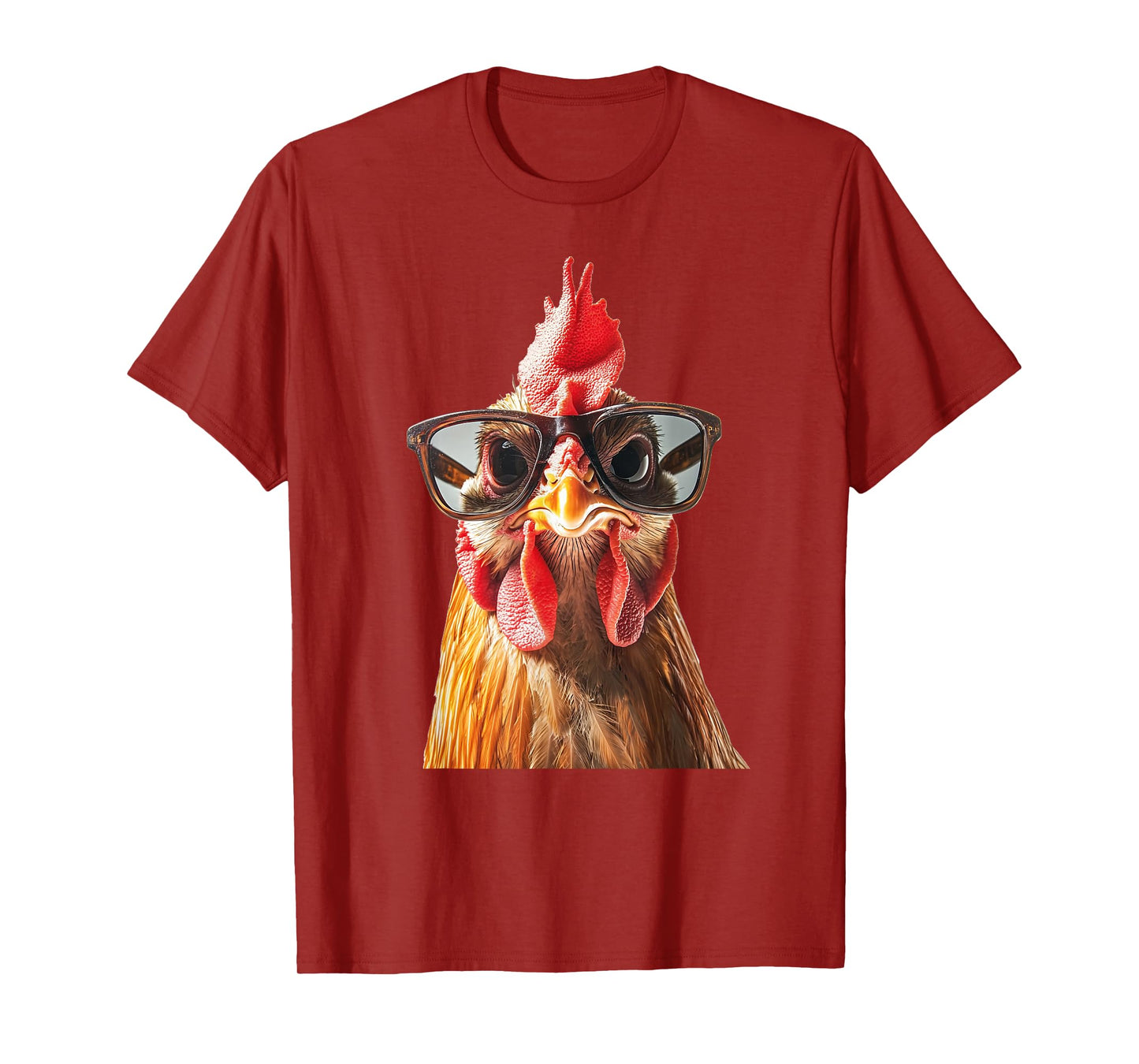 Funny Chicken wearing Sunglasses Graphic T-Shirt