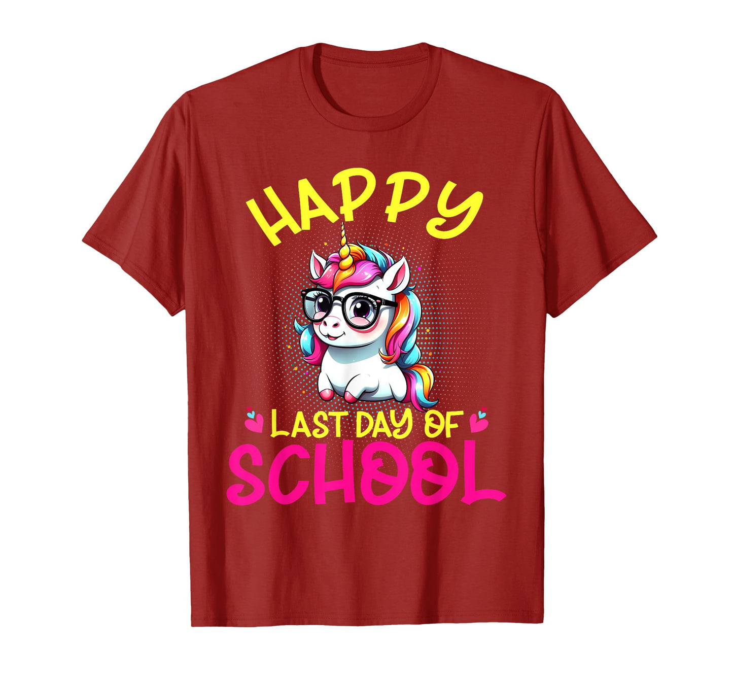 Happy Last Day Of School Teacher Student Graduation Unicorn T-Shirt