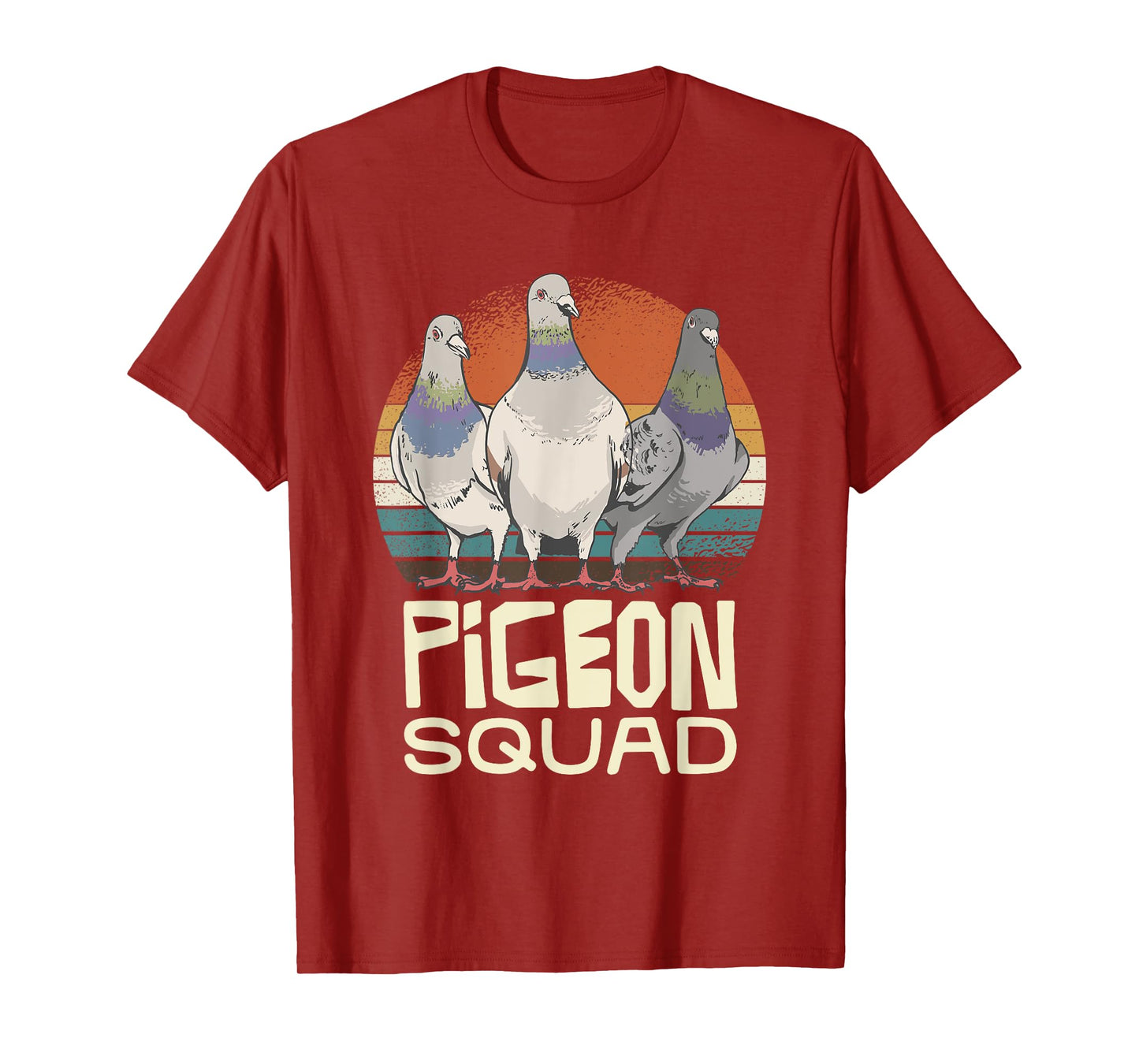 Pigeon Squad Retro Birds Unite Vibes T-Shirt