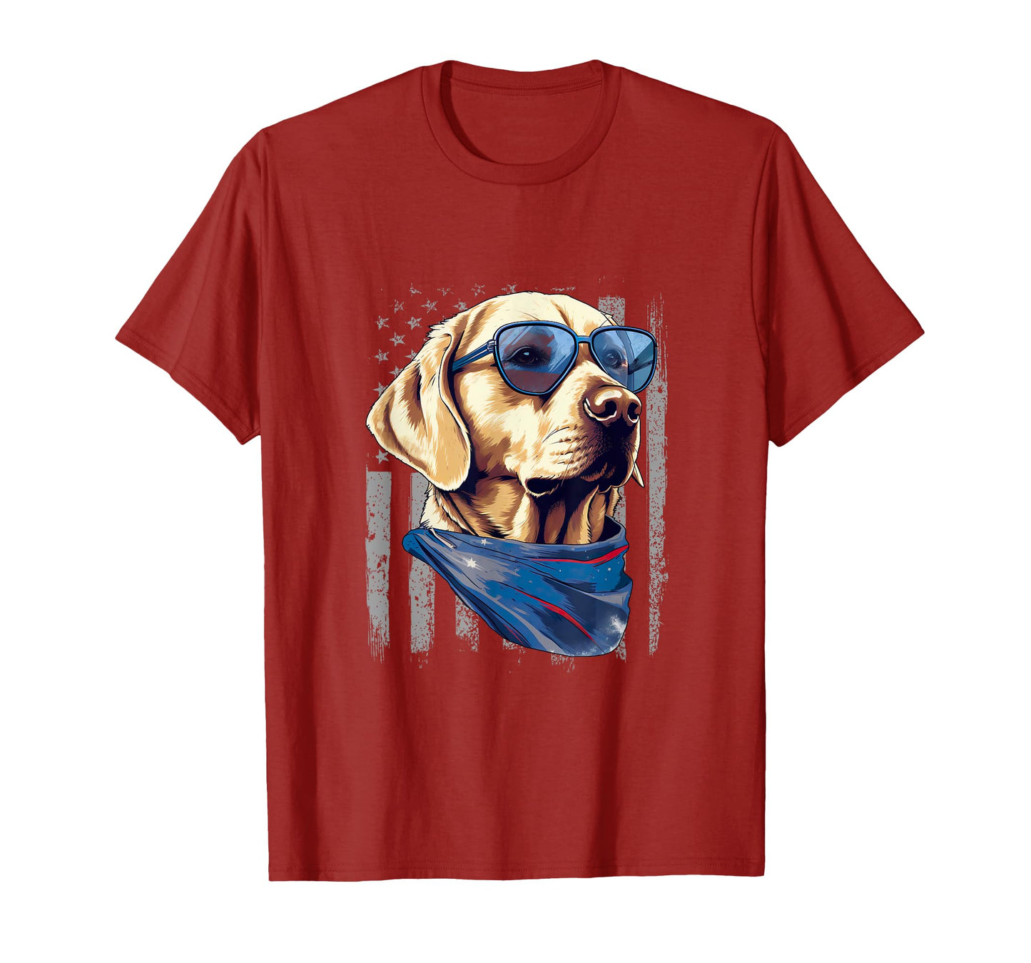 American Flag Yellow Labrador 4th Of July USA Yellow Lab T-Shirt