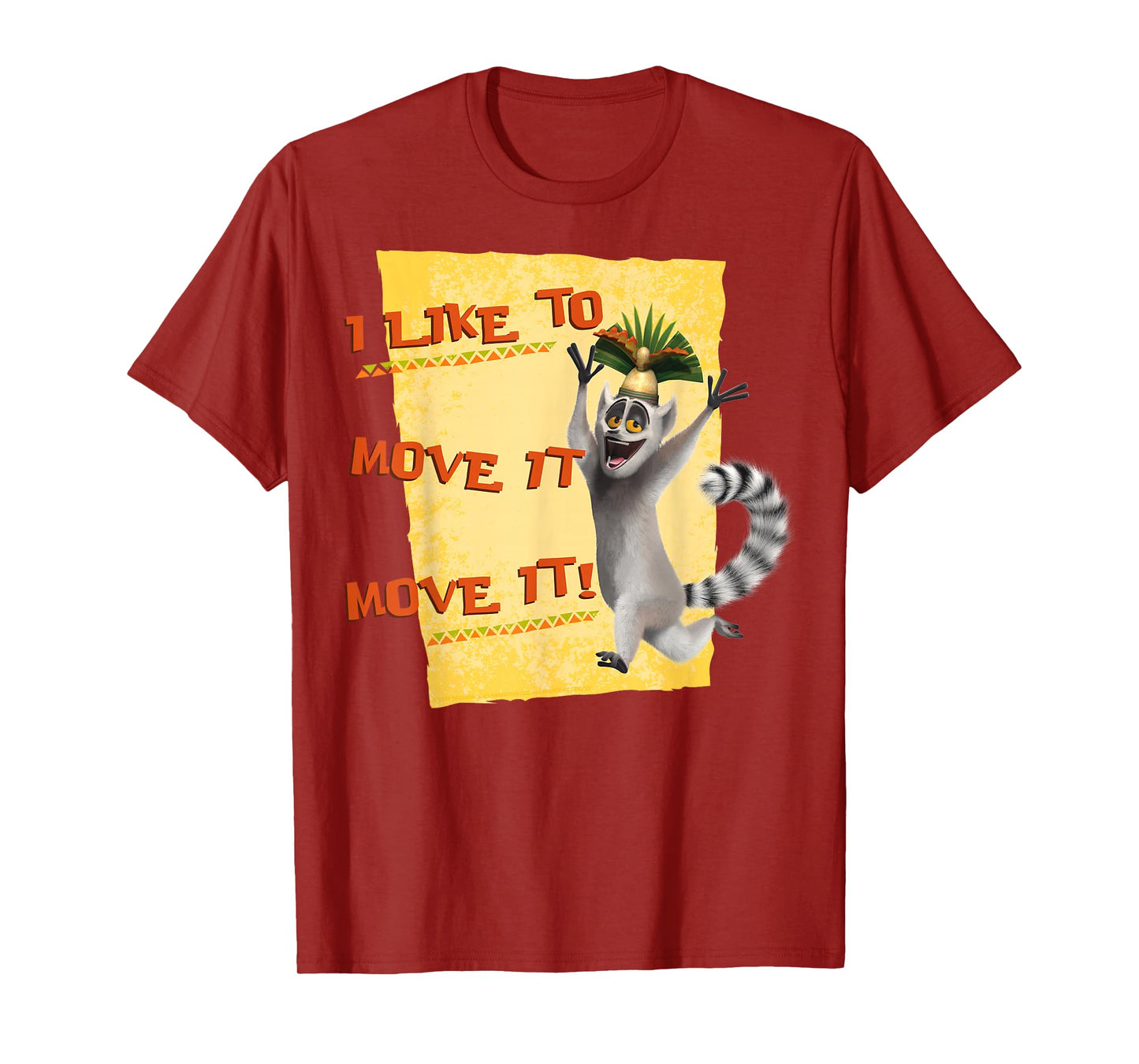 Madagascar Julien Move It Text Poster T-Shirt
