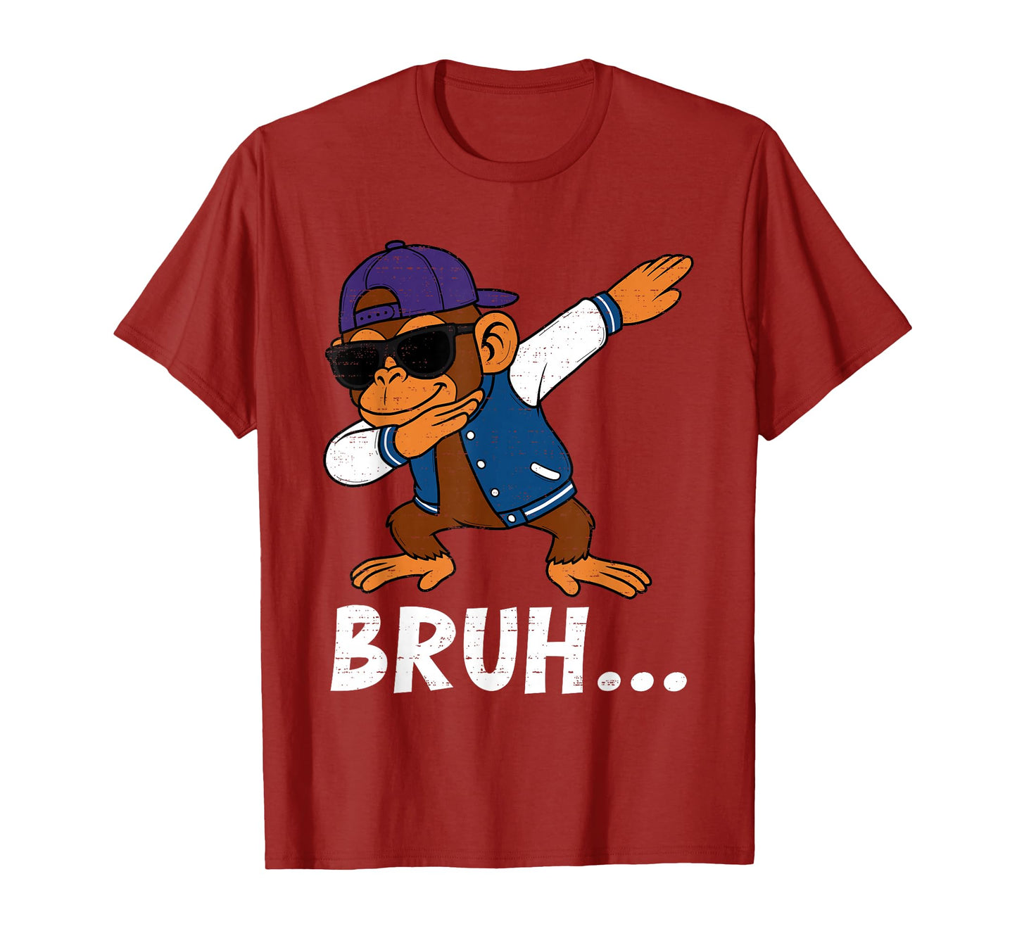 Funny Dabbing Monkey Bruh Bro Dab Meme Humor Men Teens Boys T-Shirt