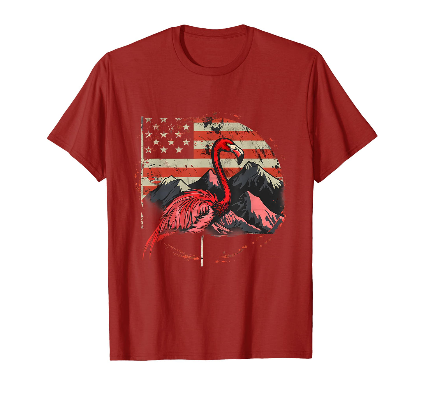 4th Of July American Flag Flamingo Fourth Of July USA T-Shirt