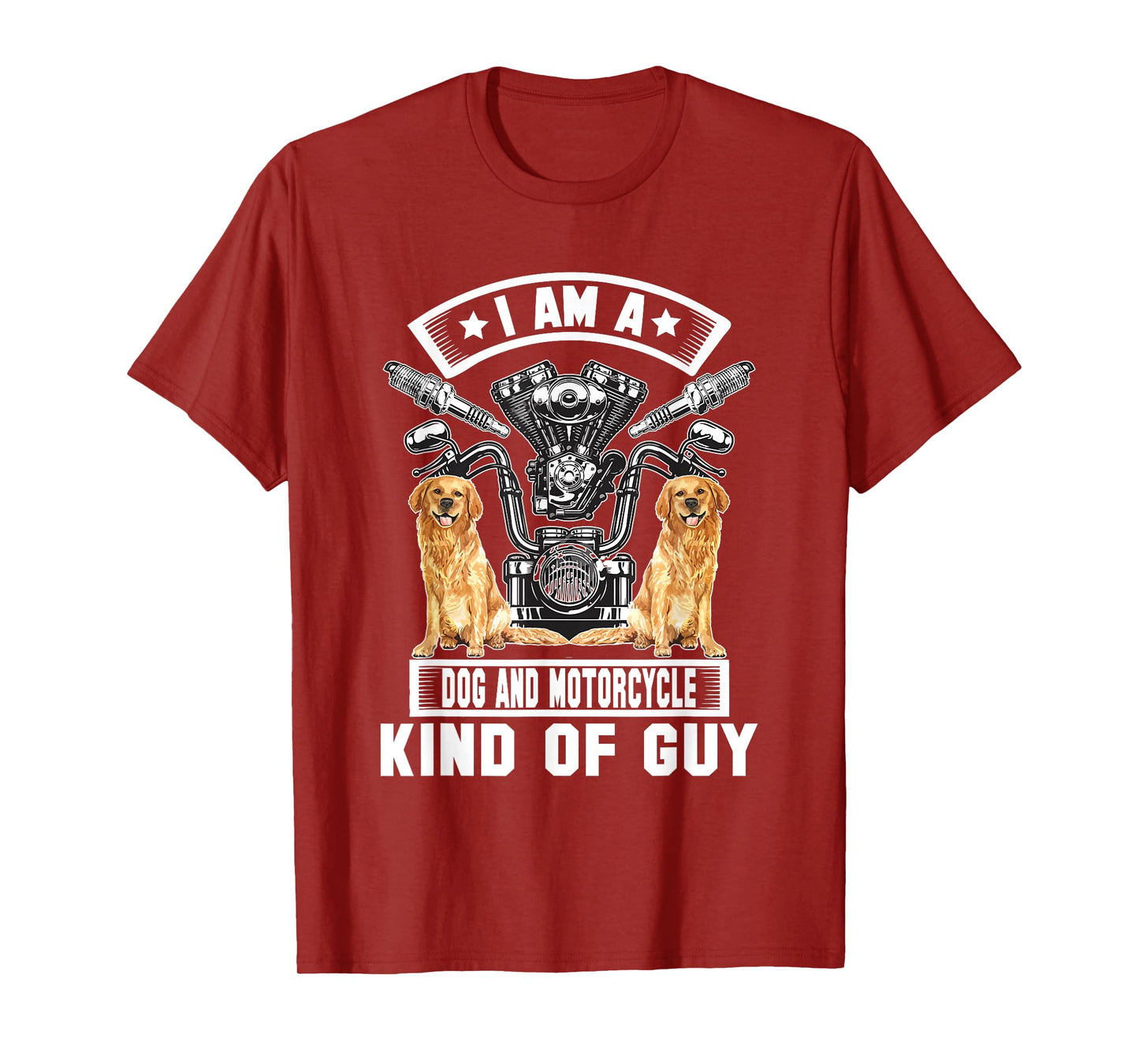 Motorcycle And Dog Tshirt Bike Riding Dad Biker Labrador Men Women T-Shirt