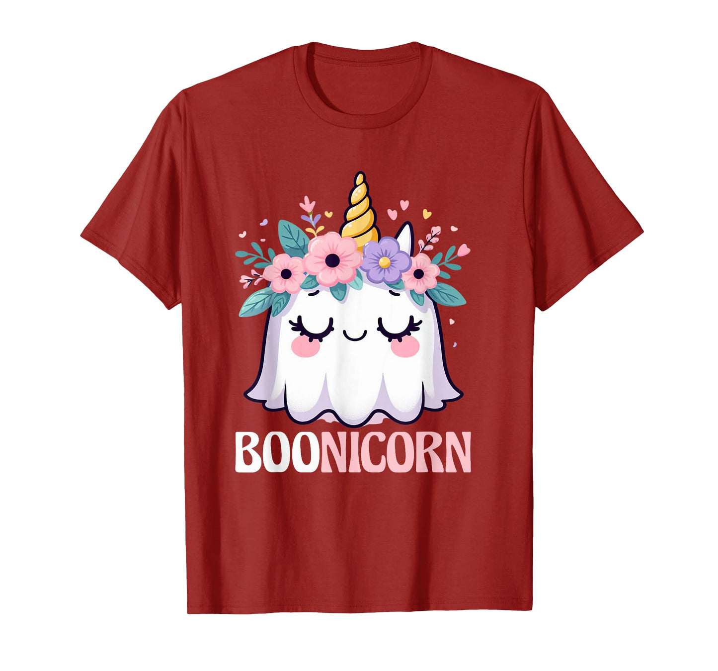Boonicorn Unicorn Ghost, Unicorn Halloween for Girls T-Shirt