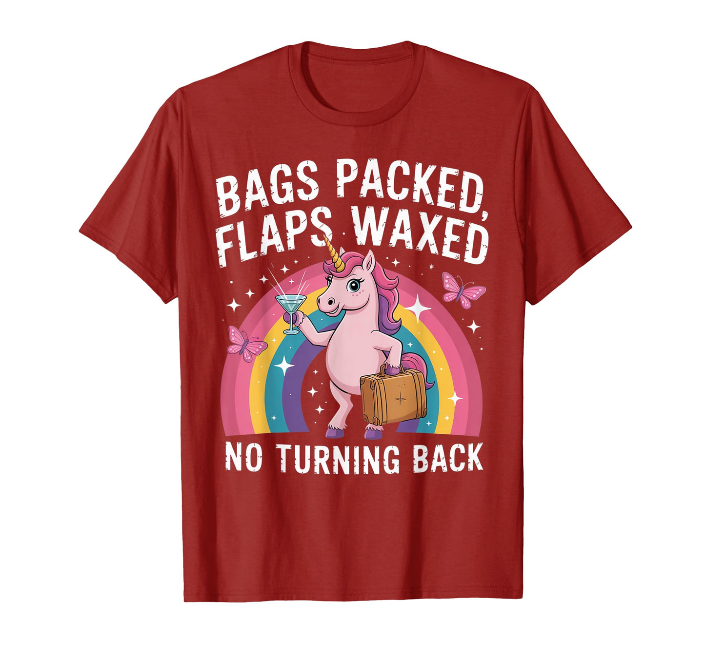 Bags Packed Unicorn Funny Inappropriate Vacation Women T-Shirt