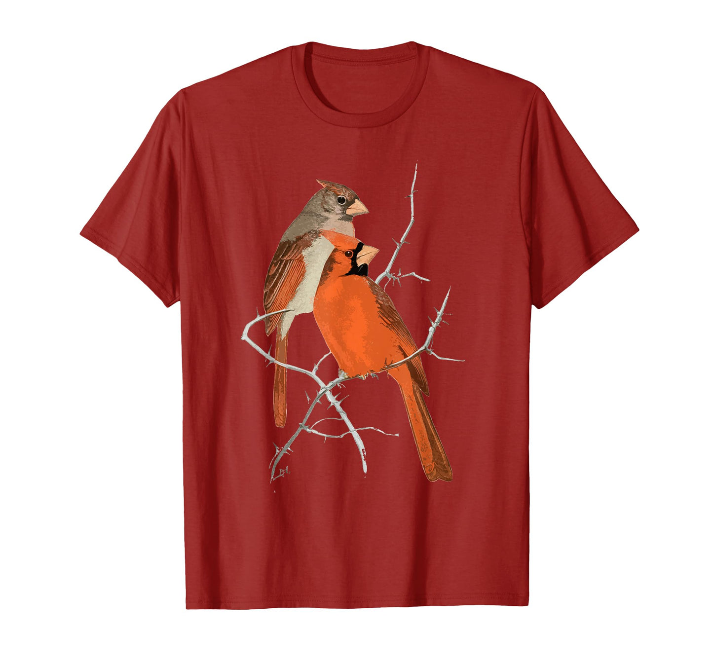 Red Cardinal Bird Male Female T-Shirt