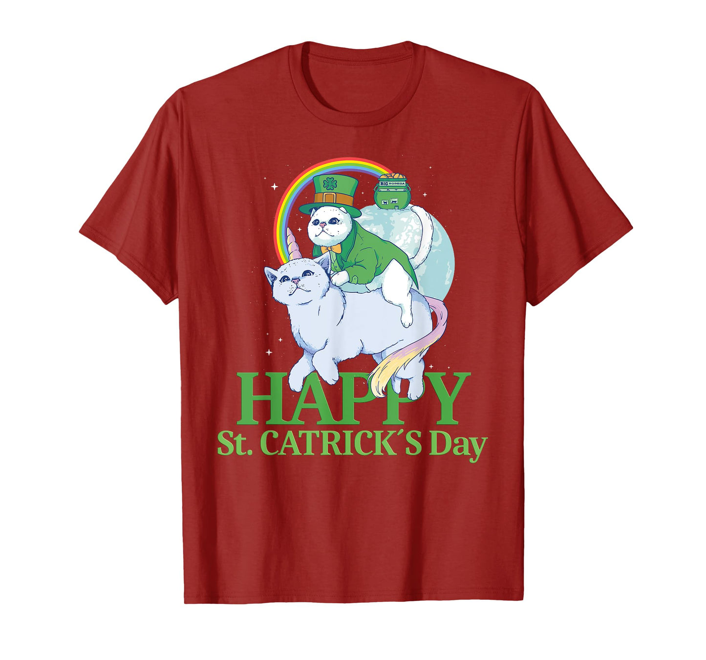 Funny Irish Unicorn Gift Cat St. Patricks Day T-Shirt