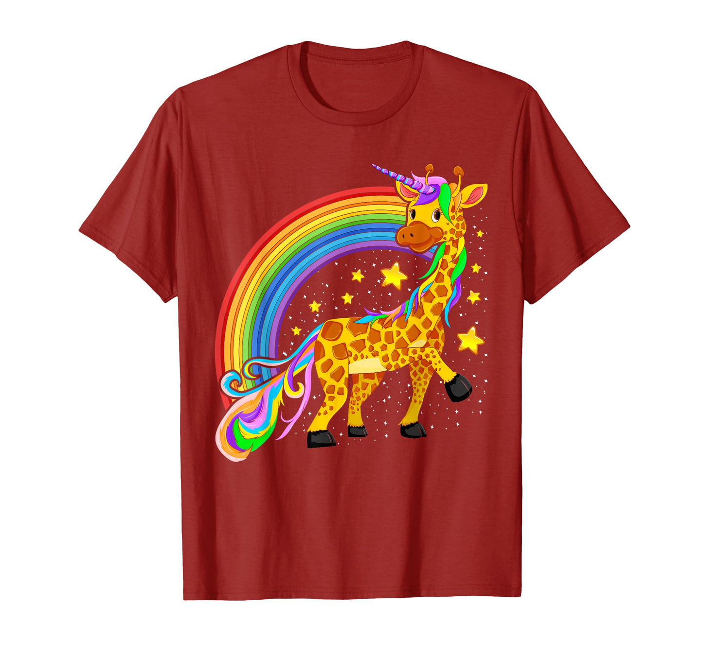 Rainbow Girafficorn Unicorn Africa Animal Cute Giraffe T-Shirt