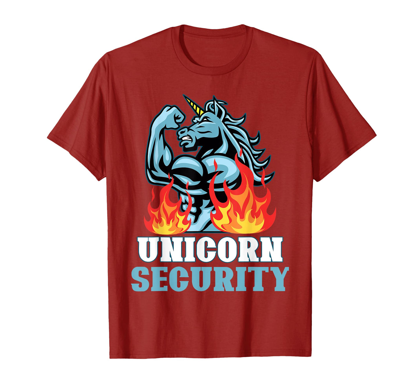 Unicorn Security Funny Unicorns Rainbow Lover Graphic T-Shirt