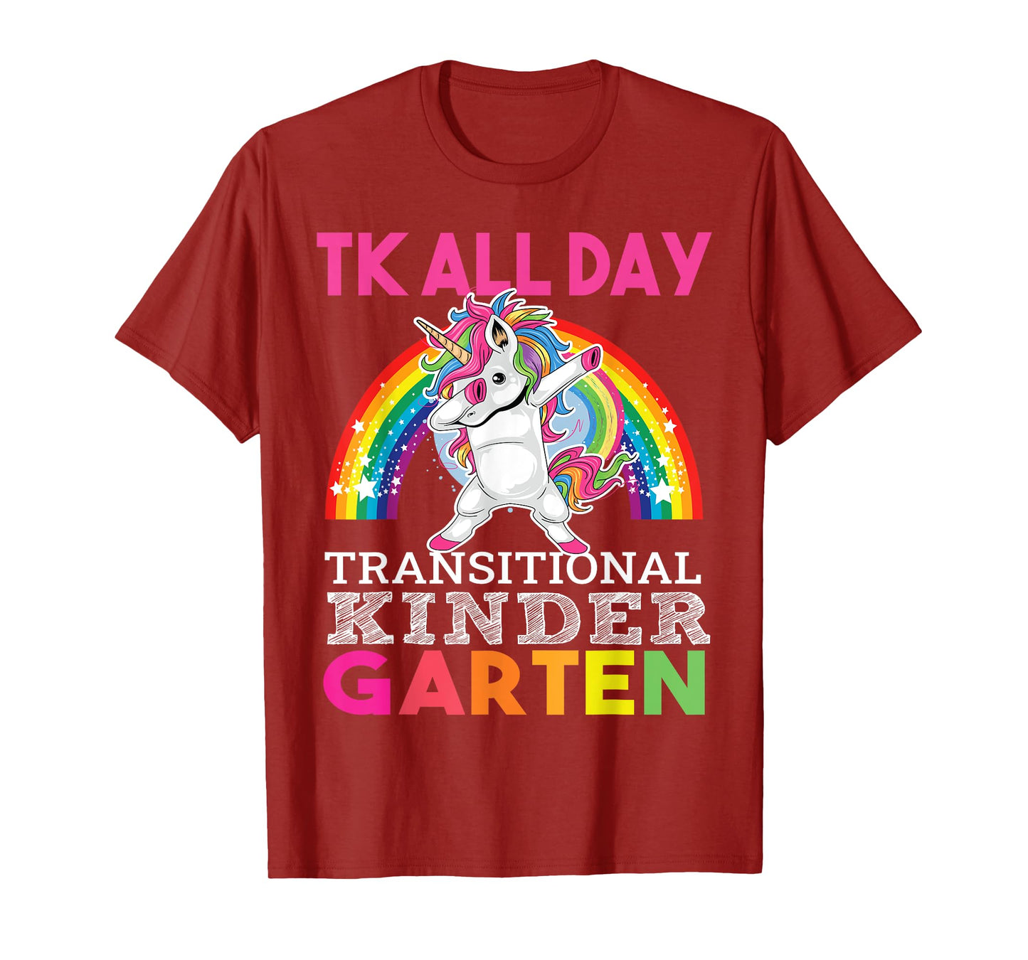 TK All Day Transitional Kindergarten Dabbing Unicorn T-Shirt