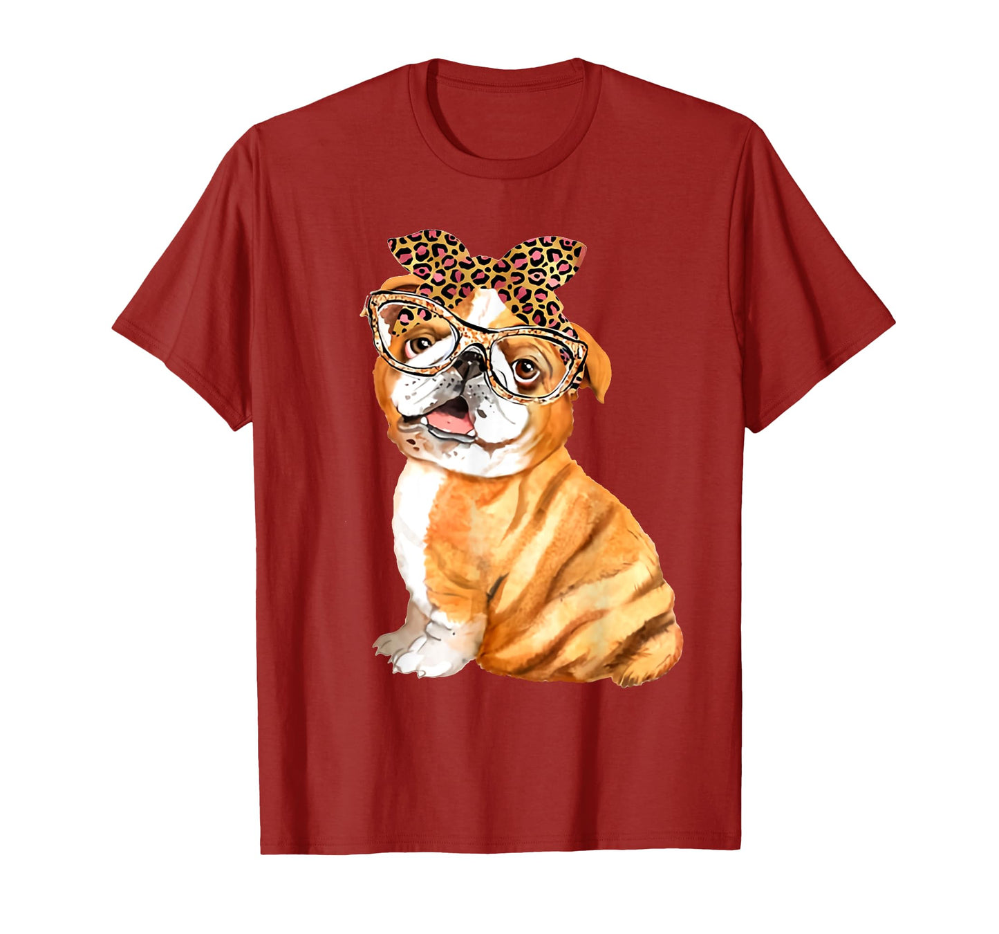 English Bulldog, Dog Dad Mom Gifts, Nerdy Glasses Bulldog Men Women Girls Kids T-Shirt