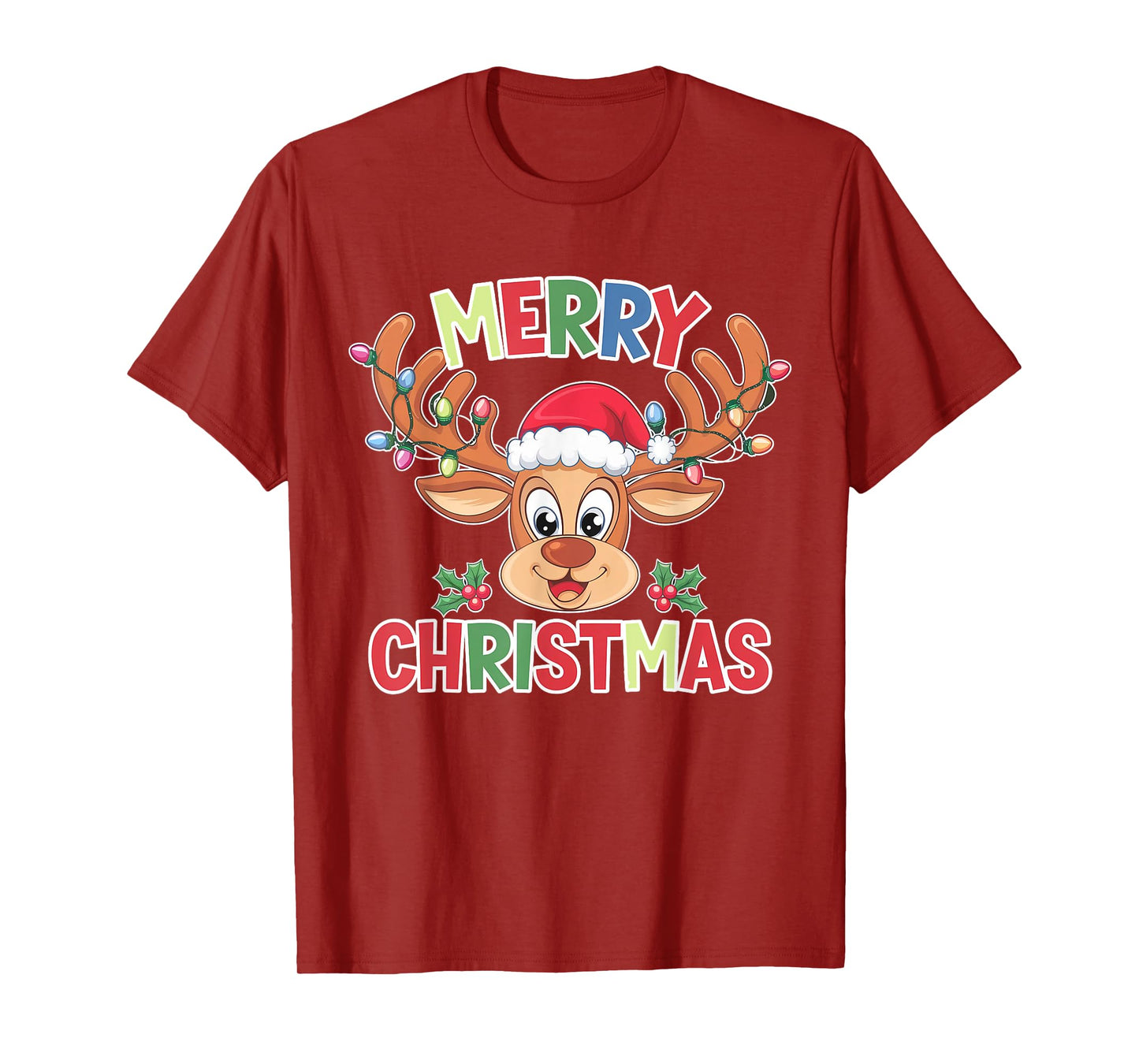 Merry Christmas Reindeer Xmas Family Men Women T-Shirt