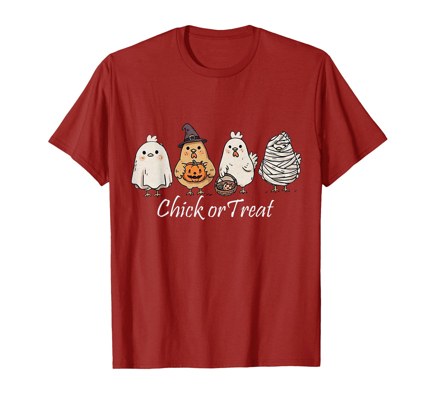 Chicken Chick Or Treat Funny Halloween Costume Chicken Lover T-Shirt