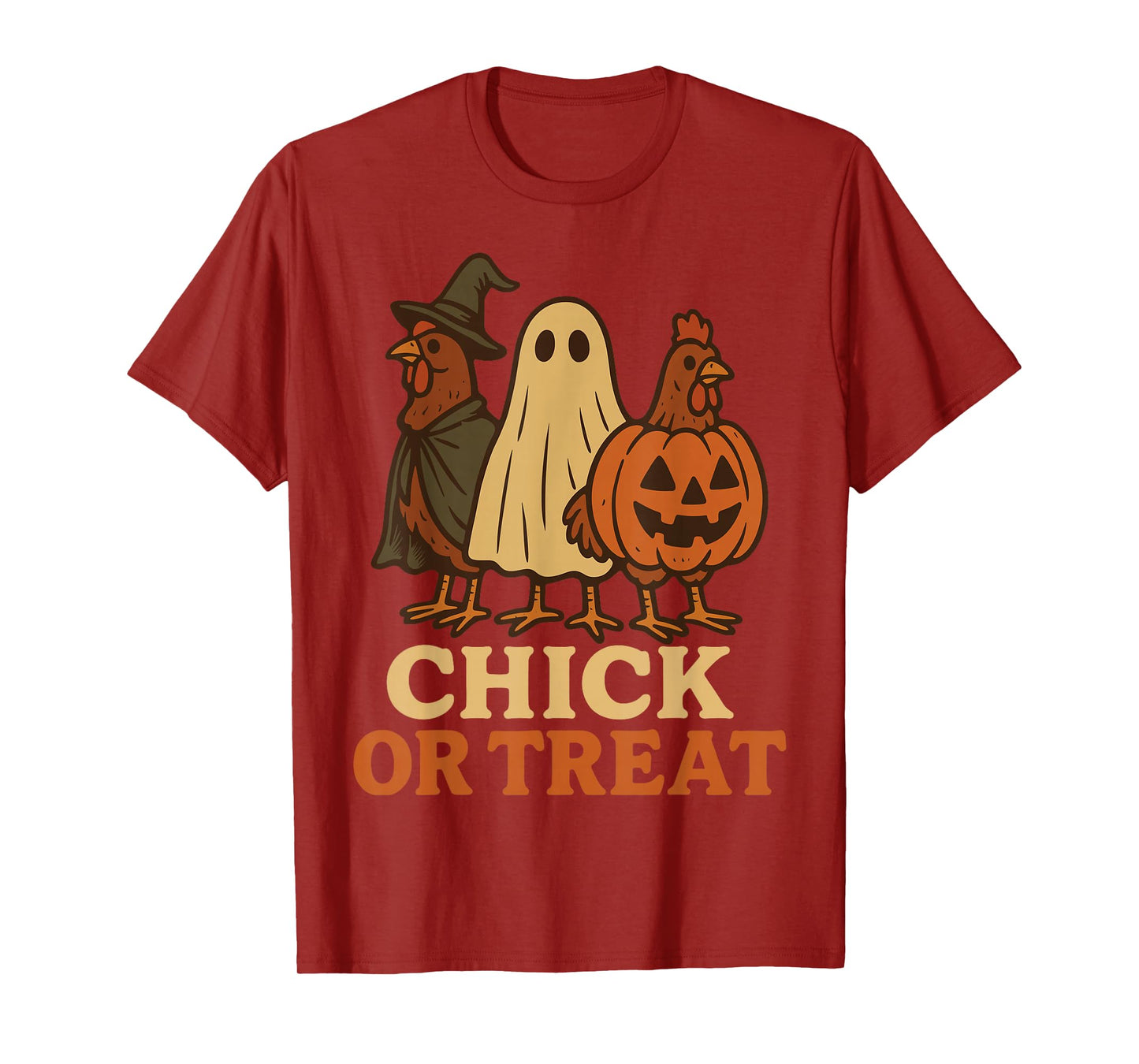 Chick or Treat Farming Funny Chicken Halloween Costume T-Shirt