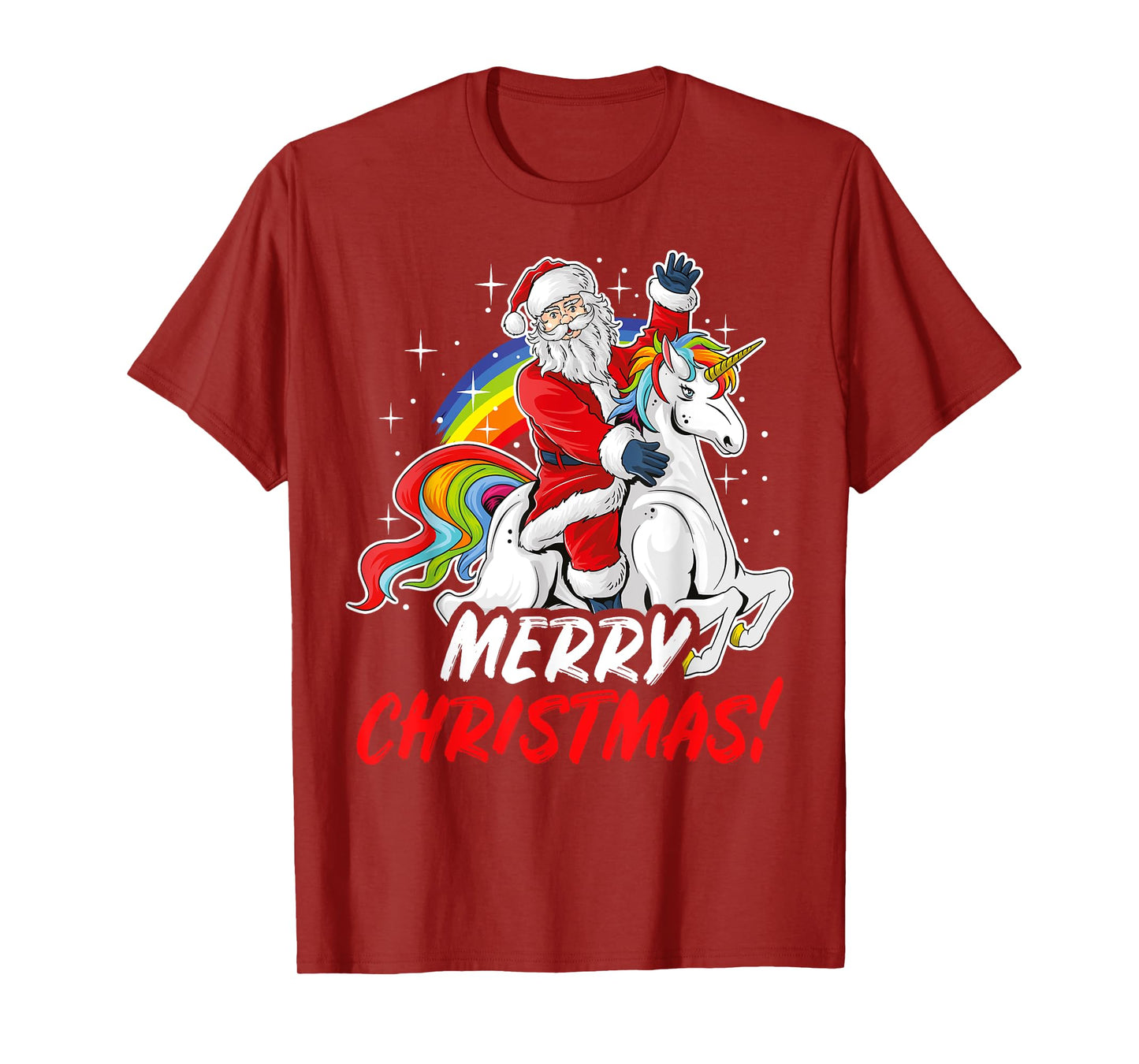 Unicorn Santa Claus Christmas Holiday T-Shirt