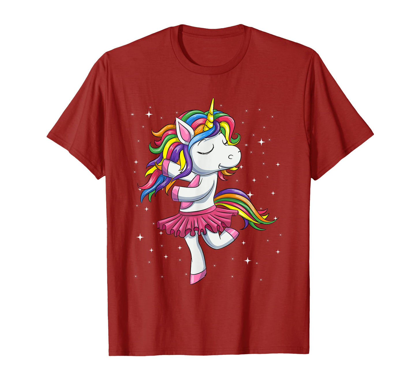 Ballet Dancing Unicorn Shirt, Rainbow Ballerina Dance Girls T-Shirt