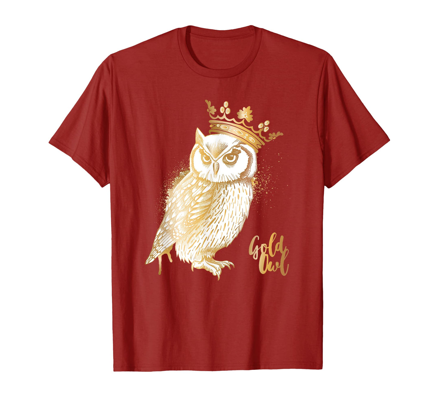 Crowned Golden Owl King Owl lovers T-Shirt