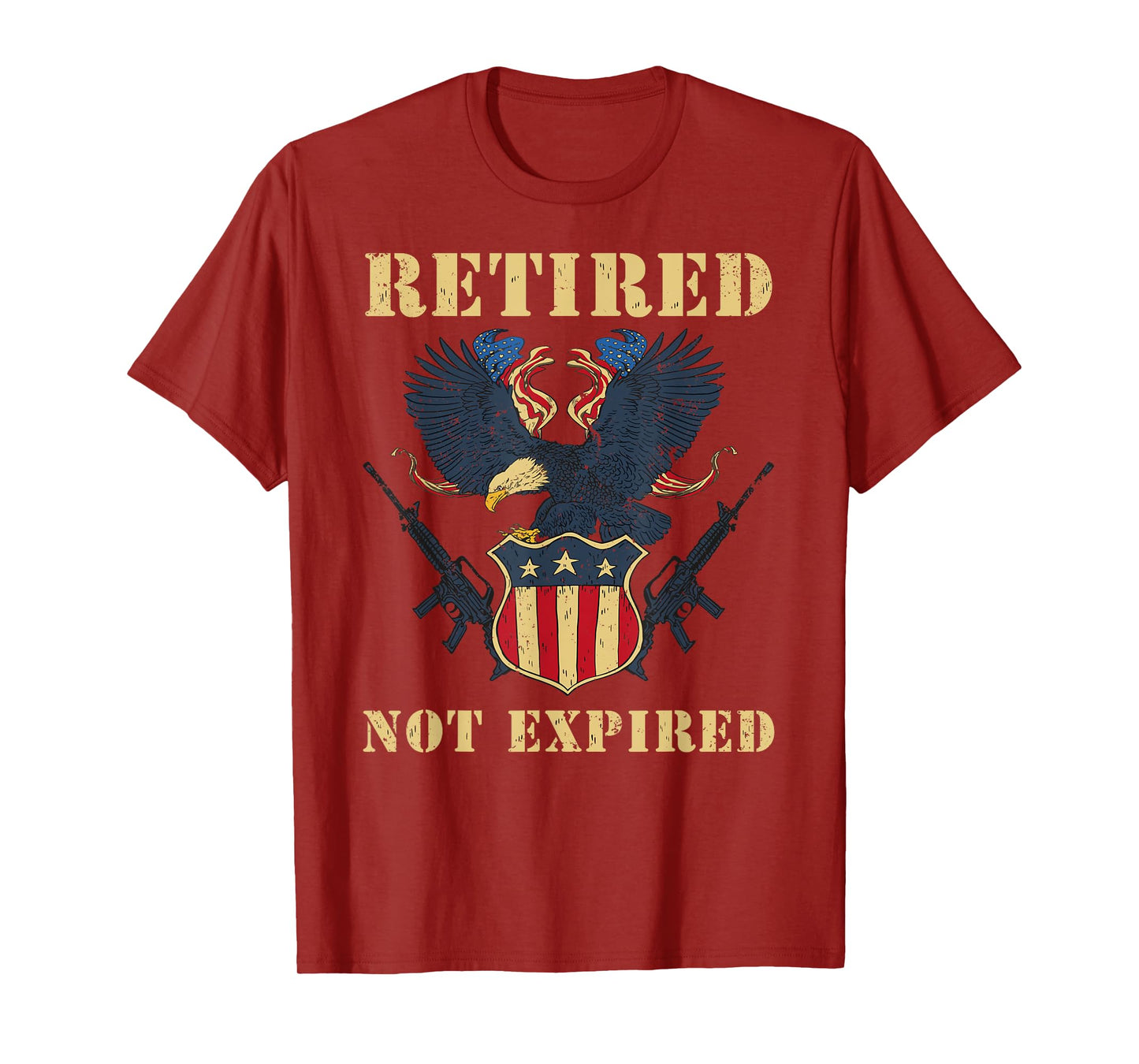 Retired Not Expired Military Veteran Army Proud Patriotic Women Men T-Shirt