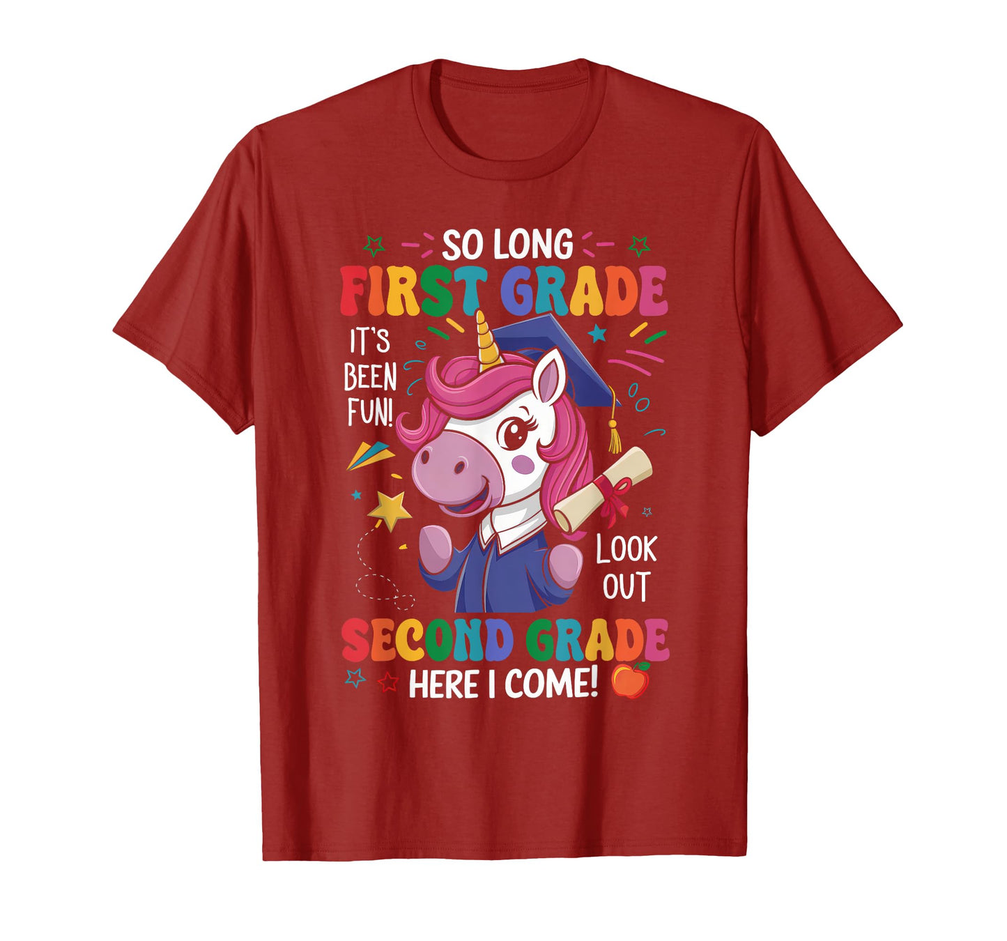 Unicorn So Long First Grade Graduation Last Day Of School T-Shirt
