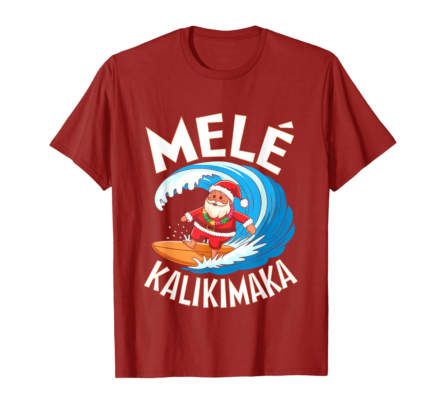 Mele Kalikimaka Surfing Santa Xmas T-Shirt