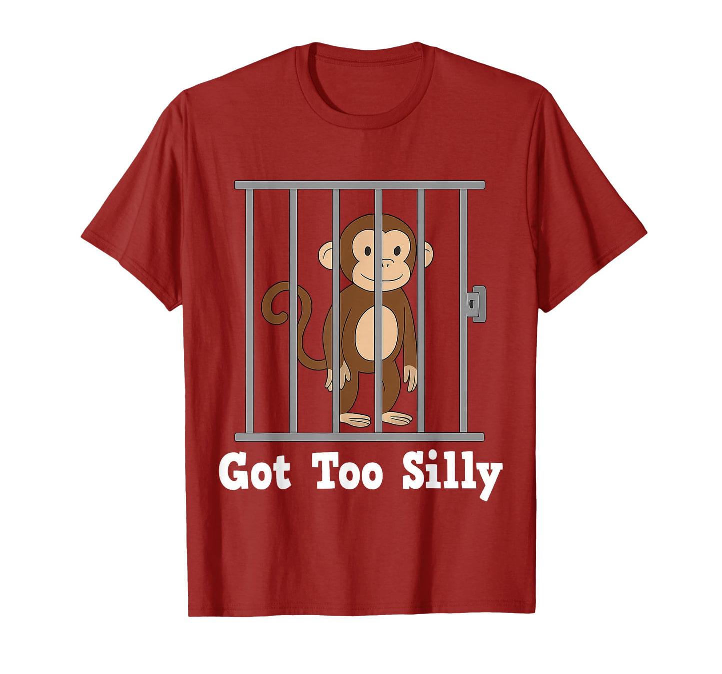 Funny Monkey Meme Got Too Silly Humor Gifts Men Women Kid T-Shirt