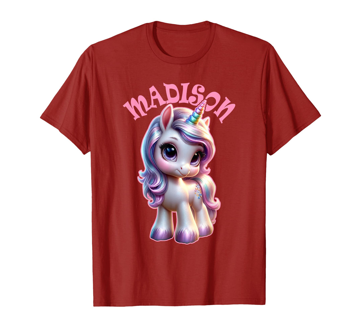 Madison Cute Unicorn Design for Girls Name Madison T-Shirt