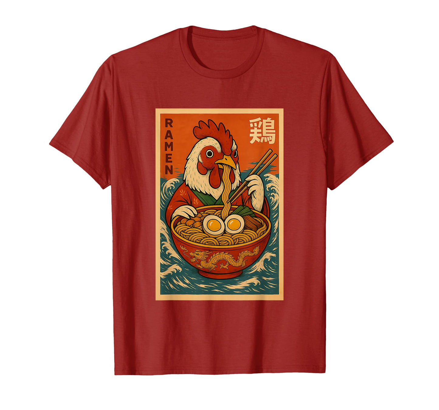 Chicken Eating Ramen Japanese Noodles Funny Gifts T-Shirt