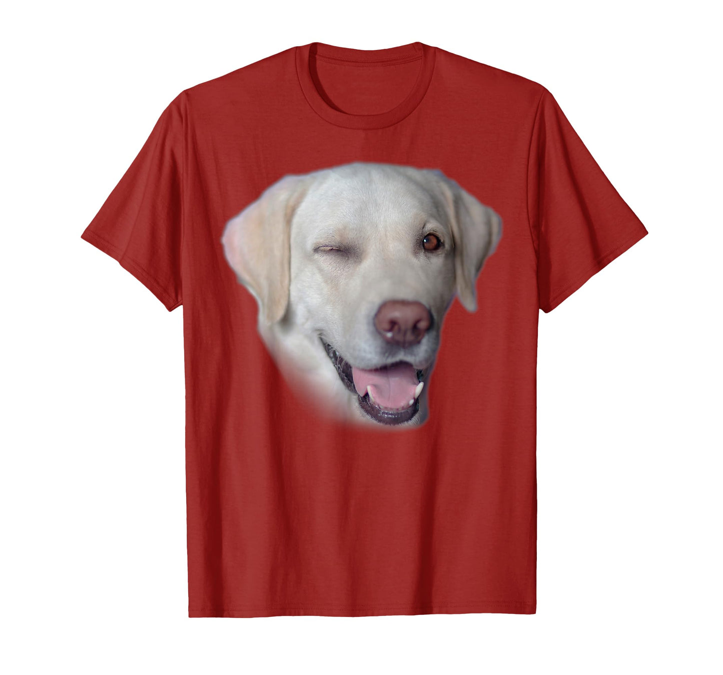 Yellow Labrador Fetch Dog Face T-Shirt