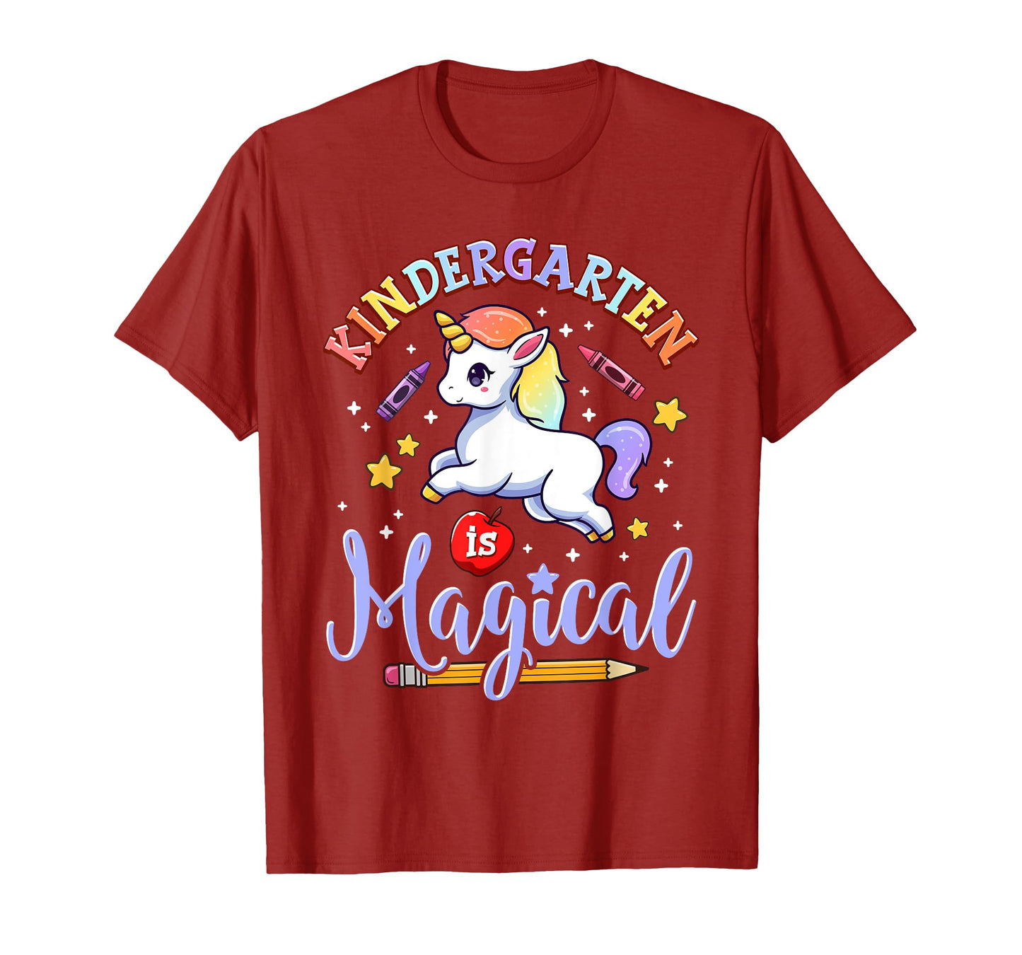 Cute Unicorn Kindergarten Is Magical Teacher Women Girl T-Shirt