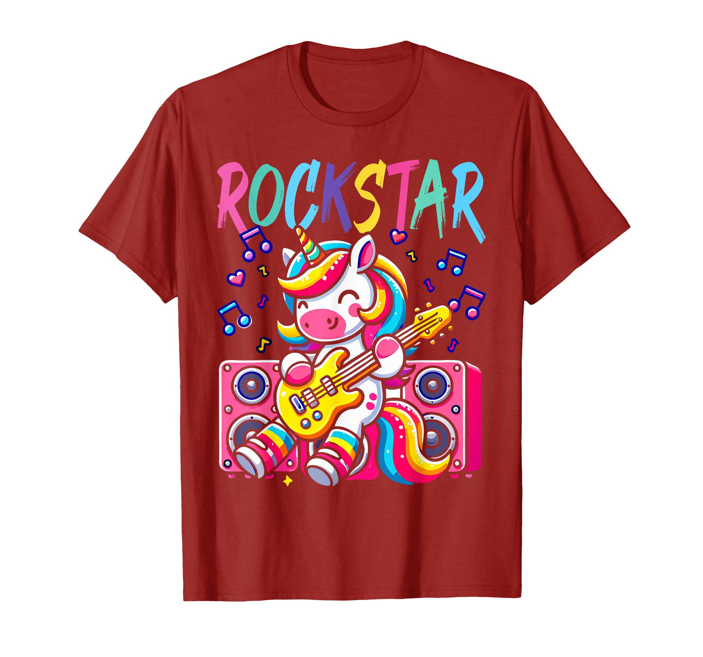 Unicorn Rock Star Guitar Rockin' Music Singer Funny Kids T-Shirt