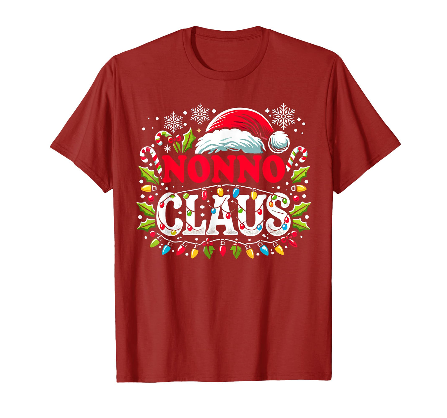 Nonno Claus Funny Christmas Santa Hat, Italian Grandpa Xmax T-Shirt