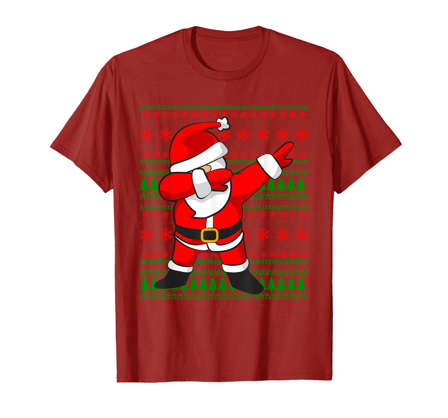 Dabbing Santa Claus Ugly Sweater T-Shirt | Christmas Shirt T-Shirt