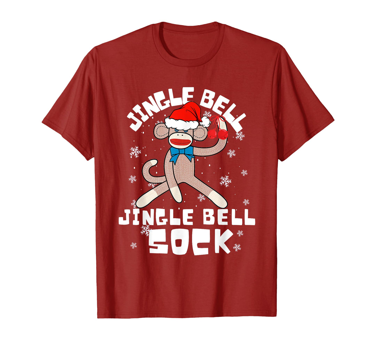 Jingle Bell Jingle Bell Sock Funny Sock Monkey Christmas T-Shirt