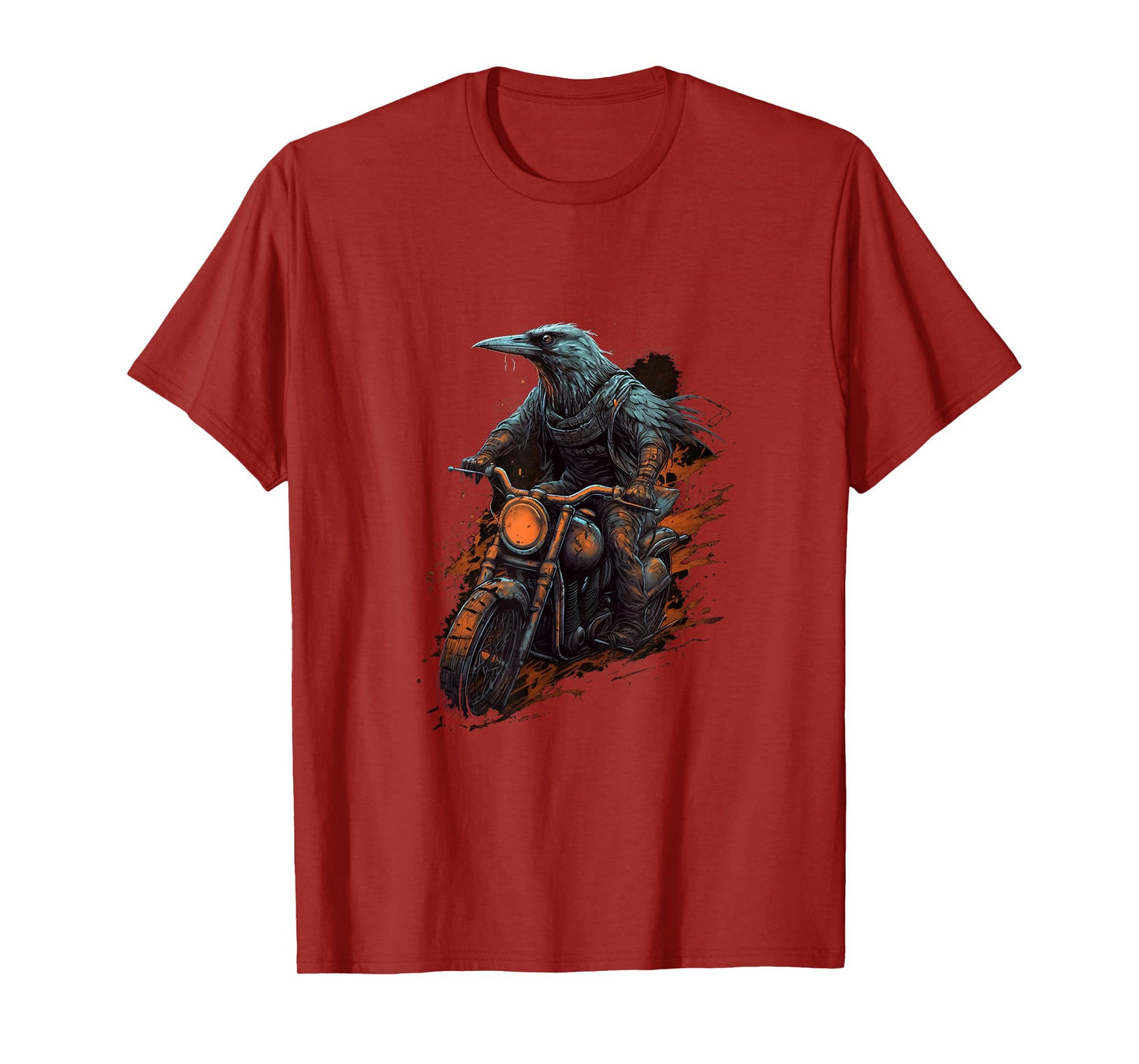 Dirt Bike Raven Crow Motocross Biker Funny Motorcycle Riding T-Shirt
