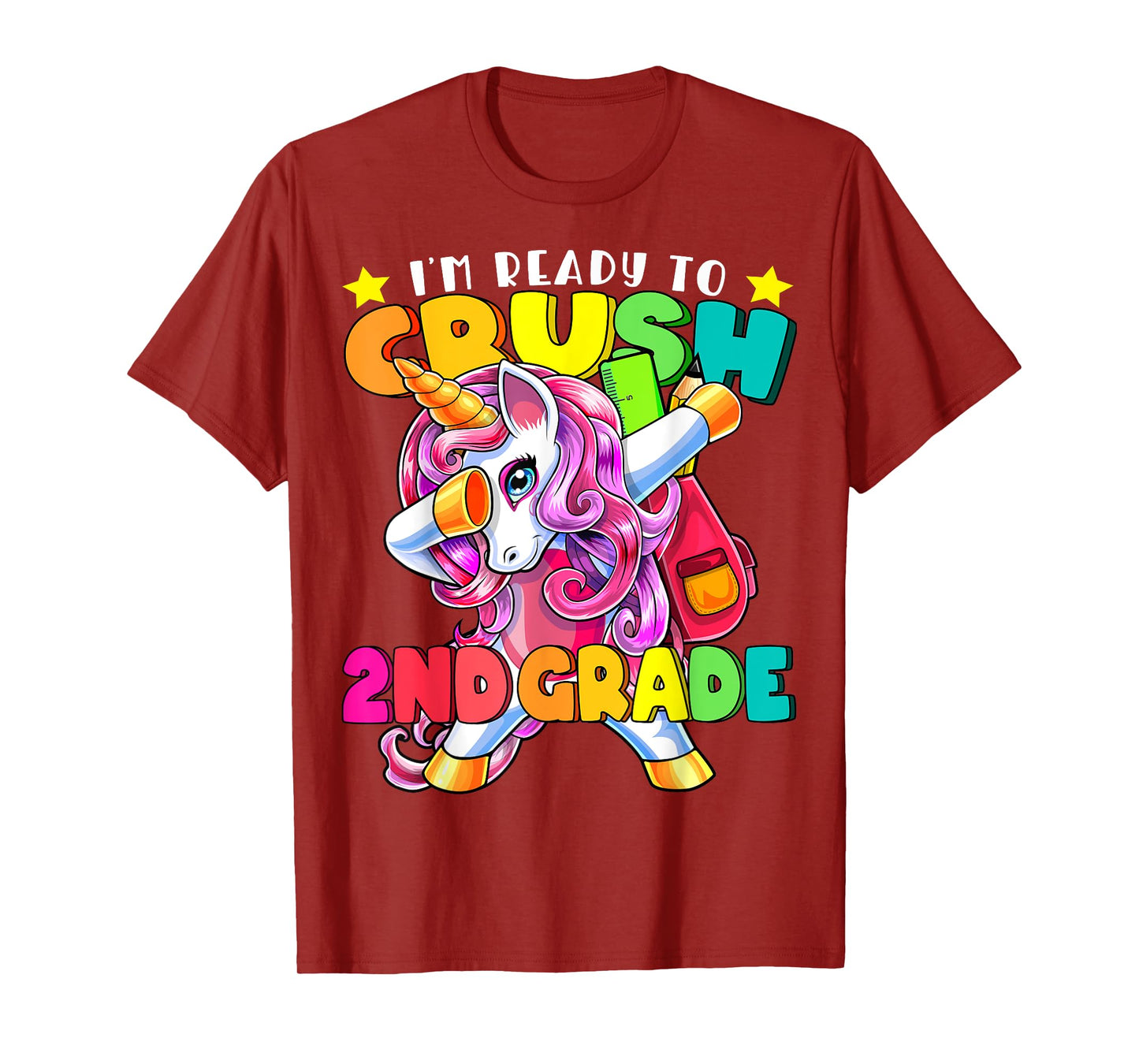 Crush 2nd Grade Dabbing Unicorn Back to School Girls Gift T-Shirt