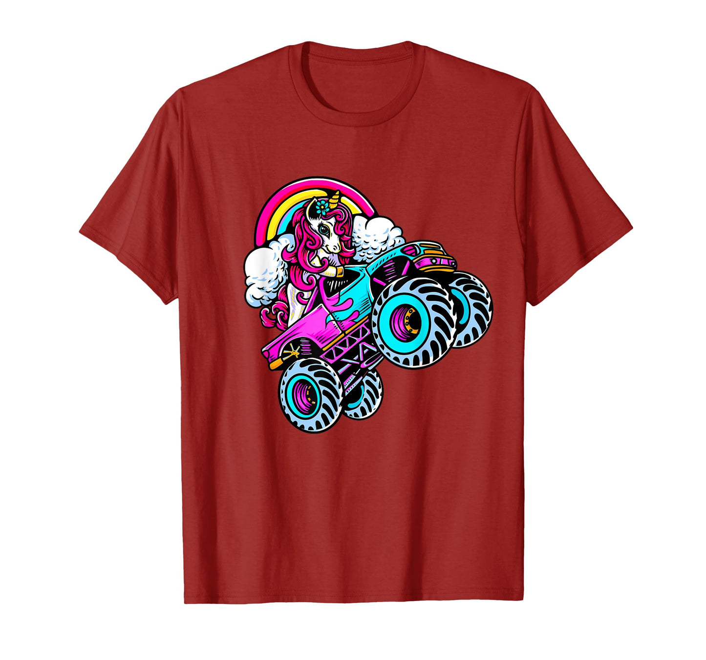 Monster Truck Unicorn Birthday Party Girl Gift Women Girls T-Shirt