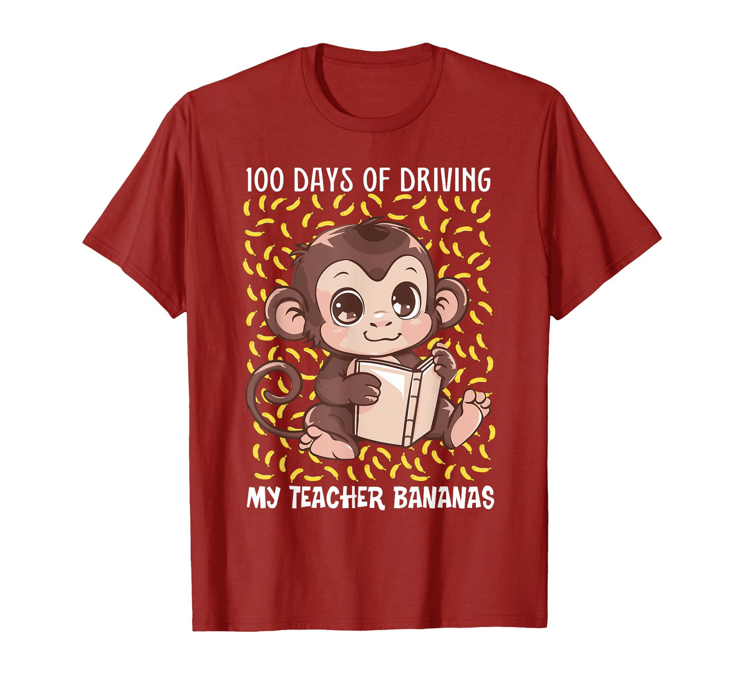 100th Day Of School Bananas Monkey Pun Teacher Student T-Shirt