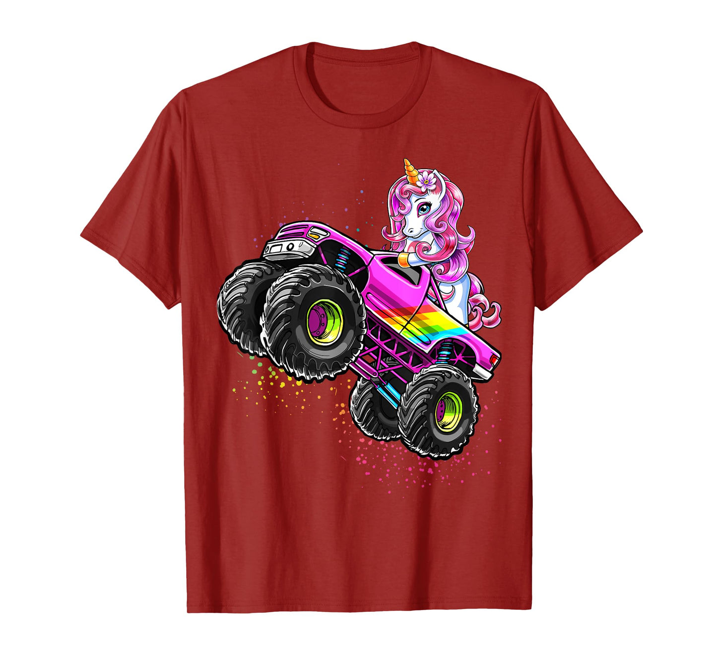 Monster Truck Unicorn Birthday Party Monster Truck Girl Gift T-Shirt