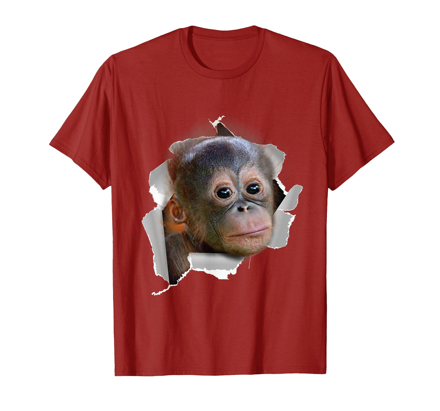 Funny Monkey Baby Orang Utan Orang Utan Face Costume T-Shirt