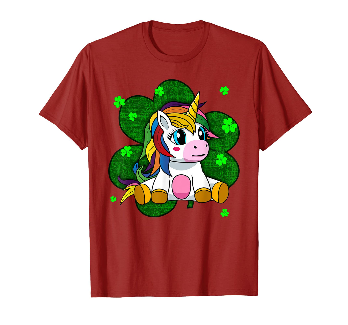 Cute Kids Unicorn Shirt Girls St Patricks Day Shamrock Tee T-Shirt