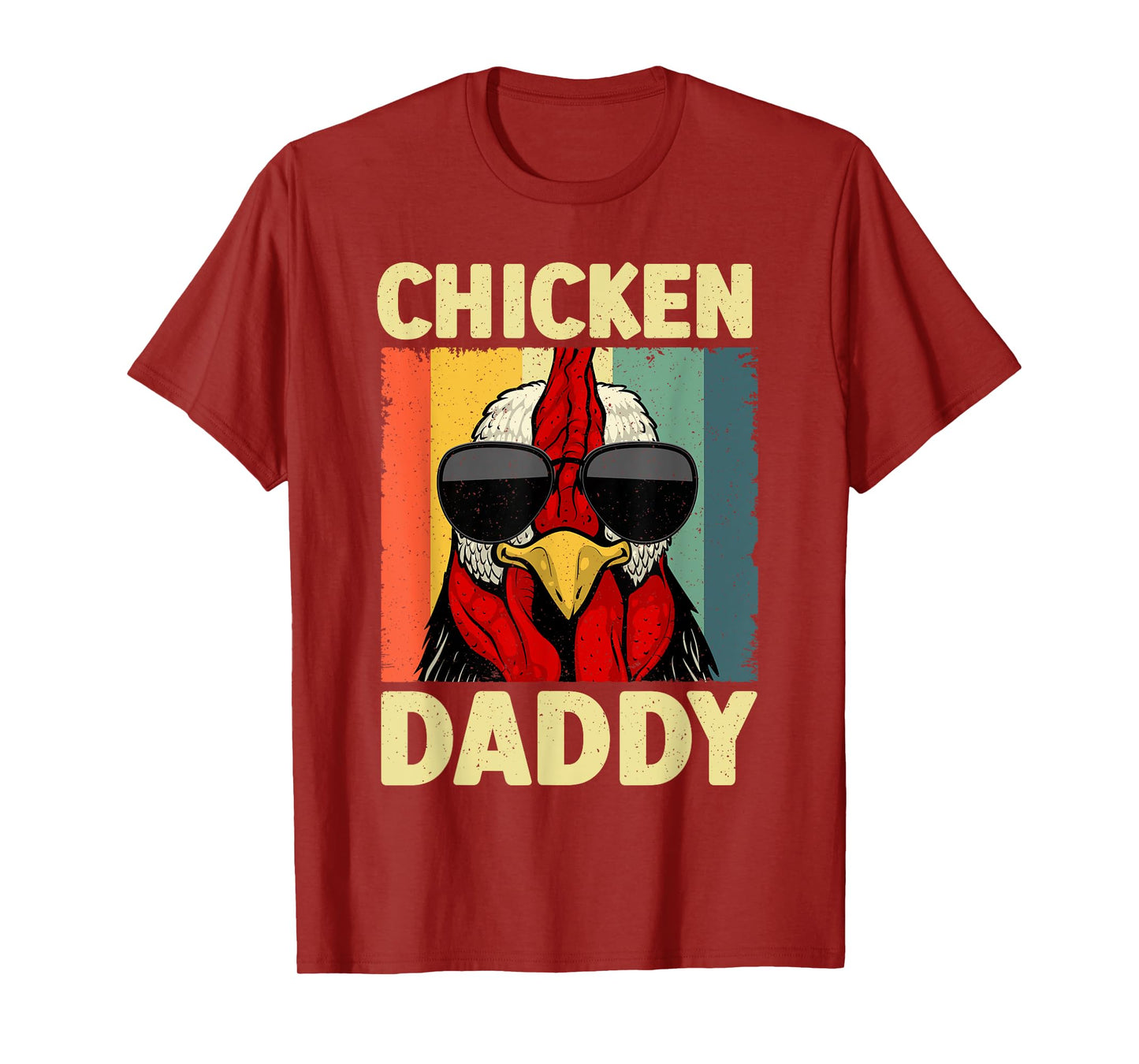 Funny Chicken Daddy Design For Dad Men Farmer Chicken Lover T-Shirt