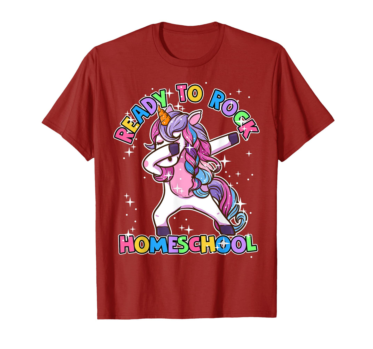 Homeschool Unicorn First Day Of School Outfit Girls T-Shirt